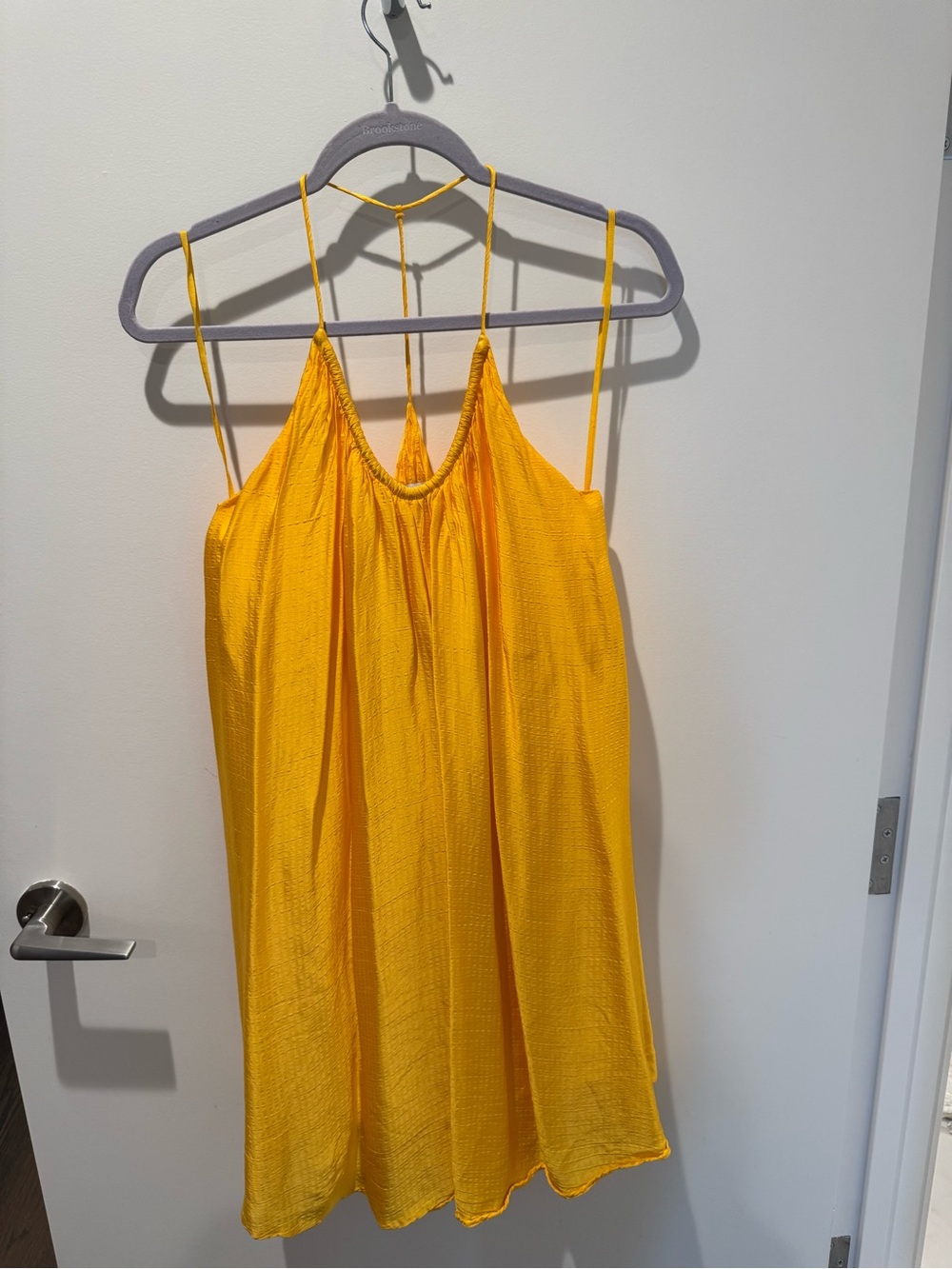 & Other Stories Bright Yellow Spaghetti-Strap Camisole Dress